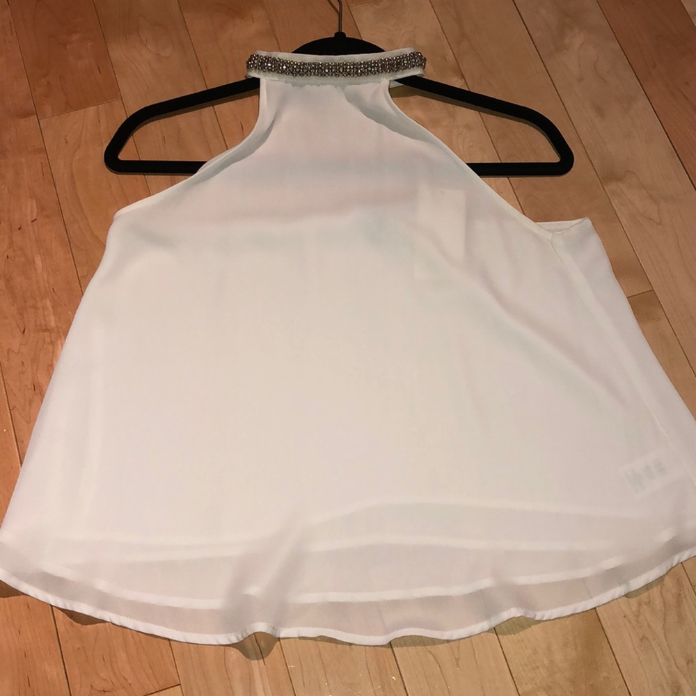 White Crystal Halter Top